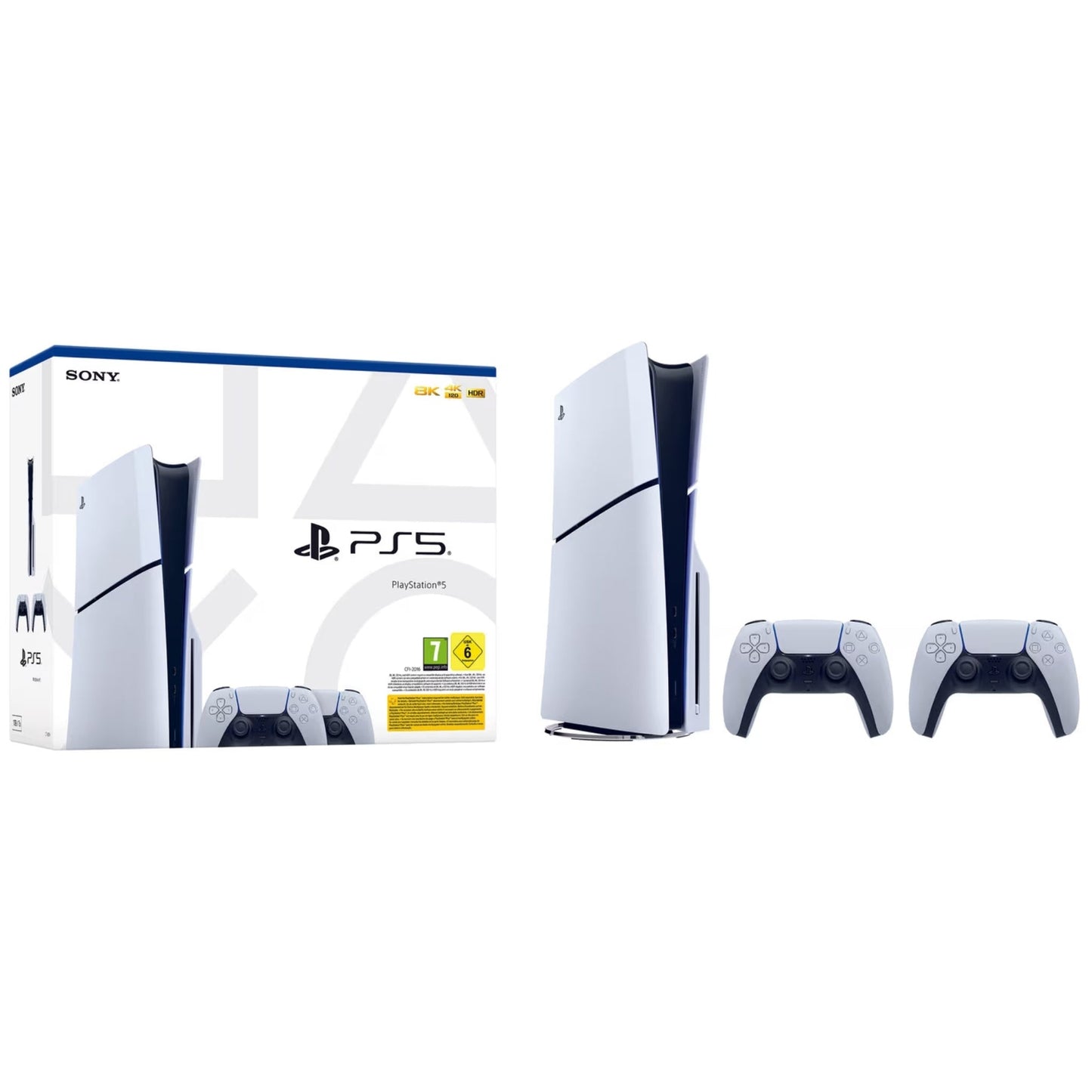 Sony PlayStation 5 (CD) Slim + 2 DualSense-Controller